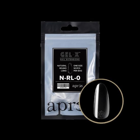 Picture of APRES GEL-X NATURAL ROUND LONG REFILL-0 (50PCS)
