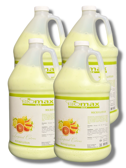 Picture of BIOMAX TROPICAL CITRUS MASSAGE LOTION CASE OF 4 - 1 GALLONS