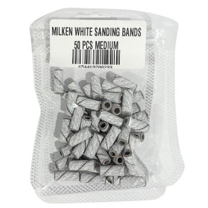 Picture of MILKEN WHITE SANDING BANDS 50 PCS MEDIUM