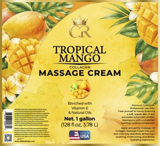 Picture of CROWN COLLAGEN COLLAGEN MASSAGE CREAM LOTION 1 GALLON TROPICAL MANGO