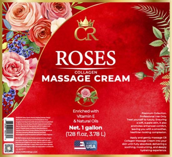 Picture of CROWN COLLAGEN COLLAGEN MASSAGE CREAM LOTION 1 GALLON ROSE