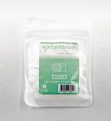Picture of REVEL SOFT GEL TIP REFILL SHORT SQUARE #3 50PCS