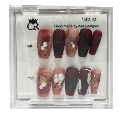 Picture of CROWN HAND PAINTED PRESS-ON NAILS - STYLE 162
