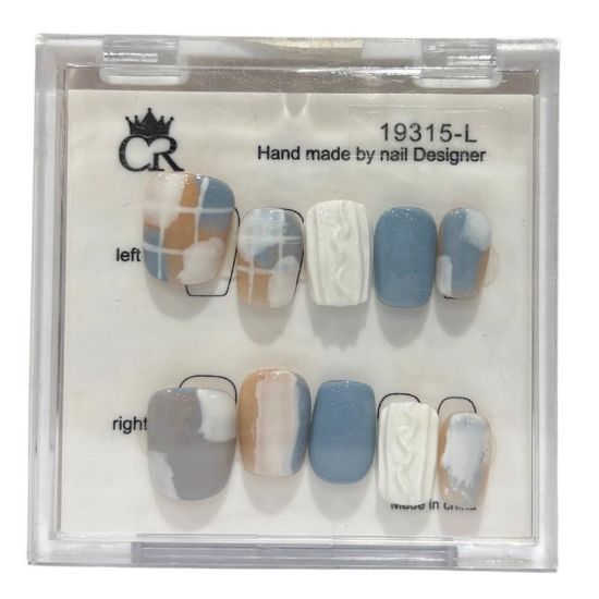 Picture of CROWN HAND PAINTED PRESS-ON NAILS - STYLE 19315