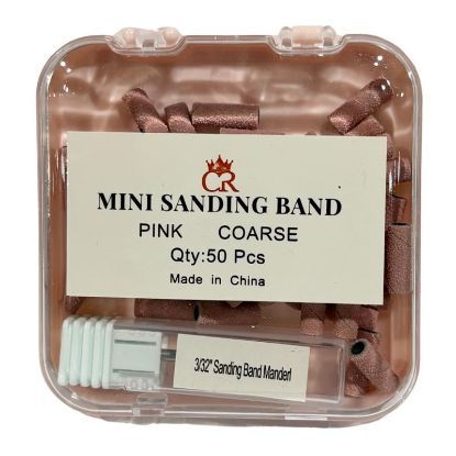 Picture of CROWN PINK MINI SANDING BANDS COARSE 50 PCS WITH CARBIDE