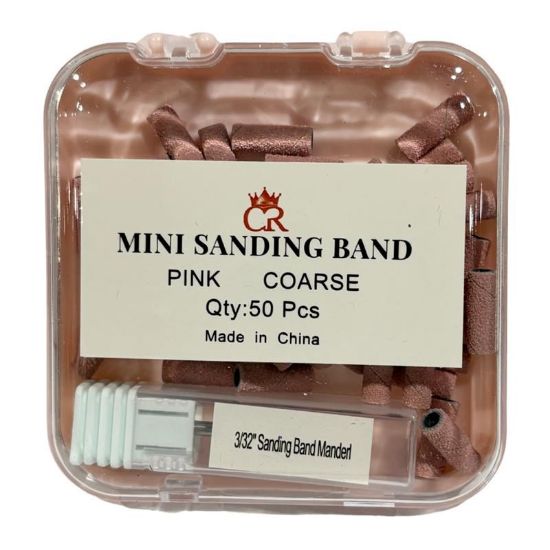 Picture of CROWN PINK MINI SANDING BANDS COARSE 50 PCS WITH CARBIDE