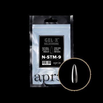 Picture of APRES NATURAL STILETTO MEDIUM REFILL BAG -9 (50PCS)