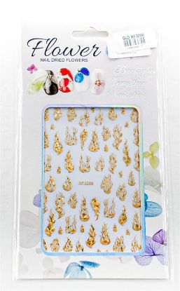 Picture of FLOWER GOLD FLAME STICKER XF3286