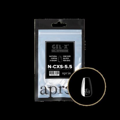Picture of APRES GEL-X® NATURAL COFFIN EXTRA SHORT REFILL BAG -5.5