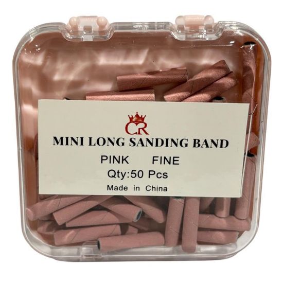Picture of CROWN PINK MINI LONG SANDING BANDS 50 PCS FINE