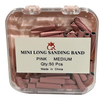 Picture of CROWN PINK MINI LONG SANDING BANDS 50 PCS MEDIUM