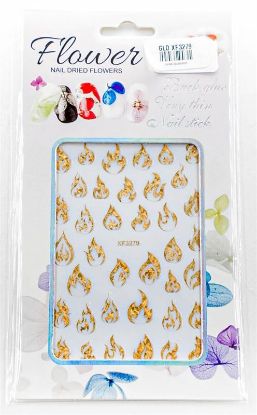 Picture of FLOWER GOLD FLAME STICKER XF3279
