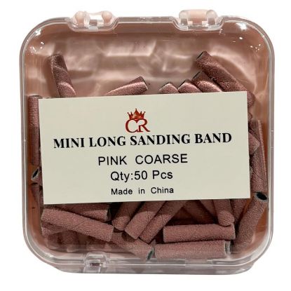 Picture of CROWN PINK MINI LONG SANDING BANDS 50 PCS COARSE