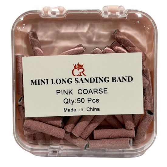 Picture of CROWN PINK MINI LONG SANDING BANDS 50 PCS COARSE