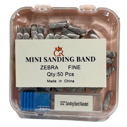 Picture of CROWN ZEBRA MINI SANDING BANDS FINE 50 PCS WITH CARBIDE