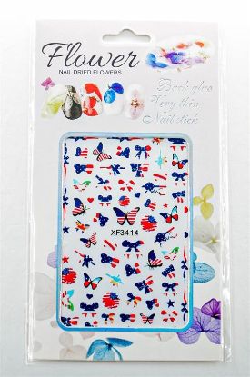 Picture of FLOWER USA BUTTERFLY STICKER XF3414