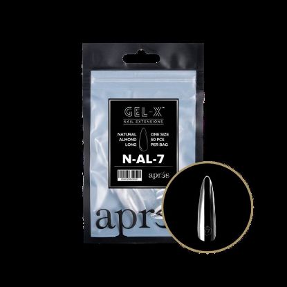 Picture of APRES GEL-XÂ® NATURAL ALMOND LONG TIP REFILL BAG-7 50 PCS