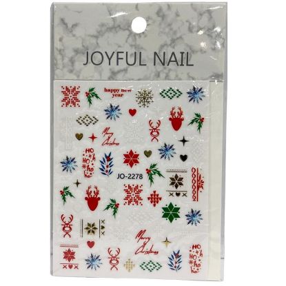 Picture of CHRISTMAS JOYFUL NAIL STICKER - JO2278