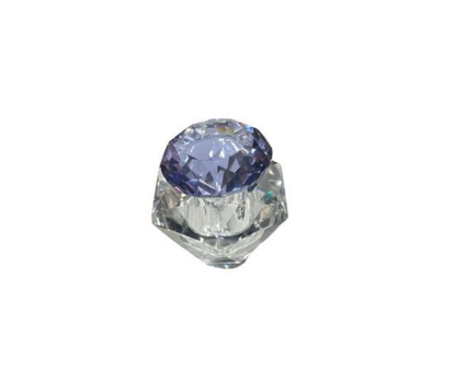 Picture of DIAMOND SHAPE GLASS JAR PURPLE TOP