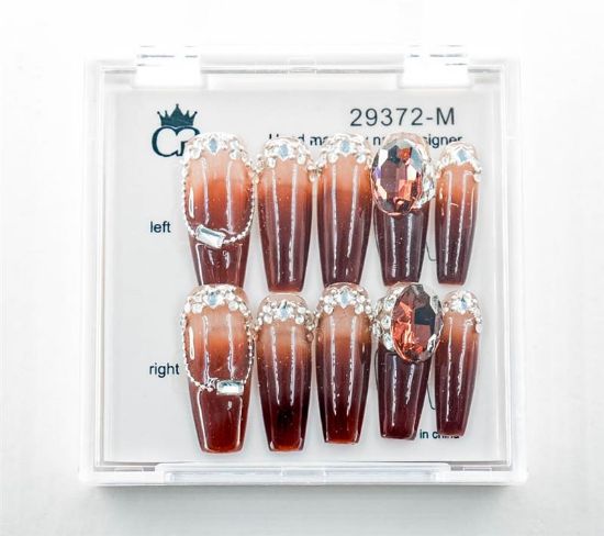 Picture of CROWN HAND PAINTED PRESS-ON NAILS - STYLE 29372