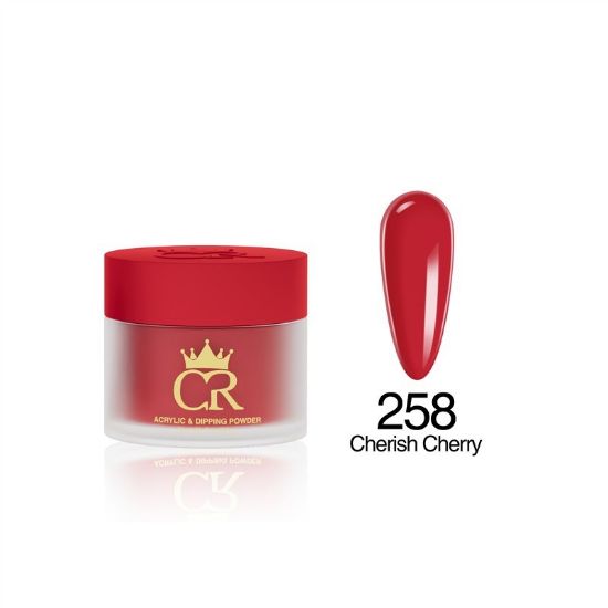 Picture of CROWN HEMA & TPO FREE DIP & ACRYLIC POWDER 258 CHERISH CHERRY