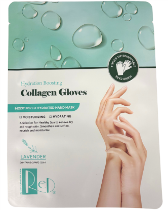 Picture of RED COLLAGEN GLOVES LAVENDER BOX 120PCS