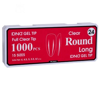 Picture of DND SOFT GEL TIPS - ROUND LONG - 1000PCS #24