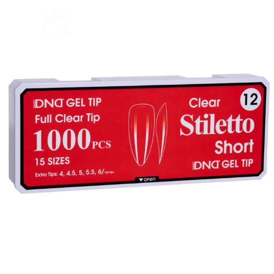 Picture of DND SOFT GEL TIPS - STILETTO SHORT - 1000PCS #12