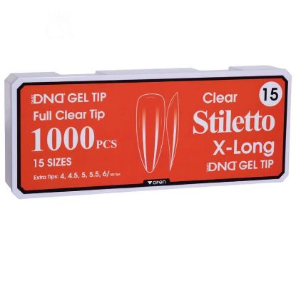 Picture of DND SOFT GEL TIPS - STILETTO X-LONG - 1000PCS #15
