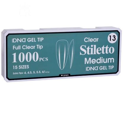 Picture of DND SOFT GEL TIPS - STILETTO MEDIUM - 1000PCS #13