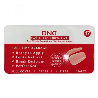 Picture of DND SOFT GEL TIPS - NATURAL COFFIN SHORT - 550CPS #17
