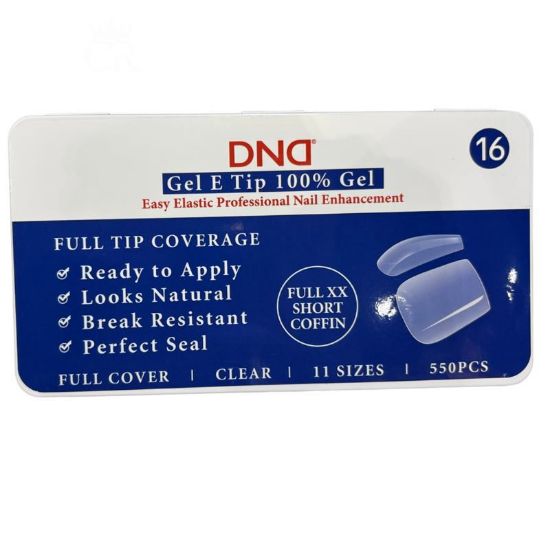 Picture of DND SOFT GEL TIPS - COFFIN XX-SHORT - 550PCS #16