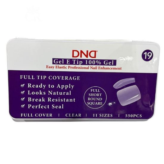 Picture of DND SOFT GEL TIPS - ROUND SQUARE SHORT - 550PCS #19