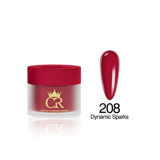Picture of CROWN HEMA & TPO FREE DIP & ACRYLIC POWDER 208 DYNAMIC SPARKS