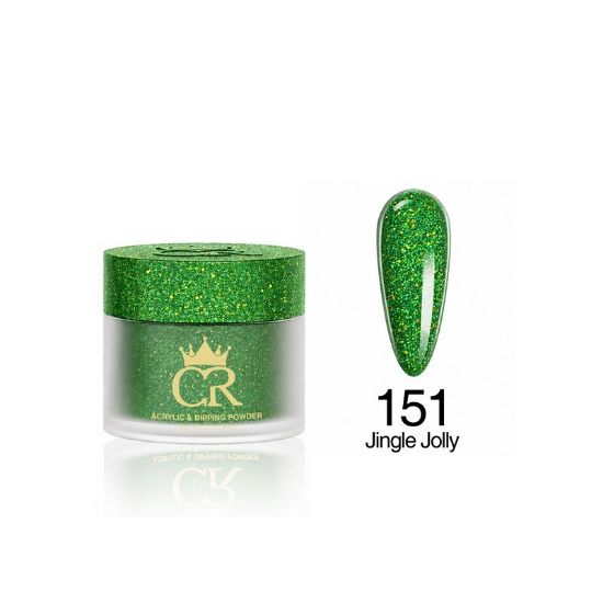 Picture of CROWN HEMA & TPO FREE DIP & ACRYLIC POWDER 151 JINGLE JOLLY