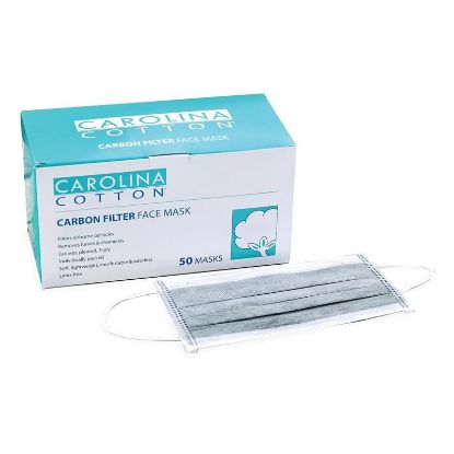 Picture of CAROLINA COTTON CARBON FILTER FACE MASK 50 PCS