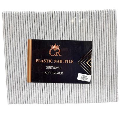 Picture of CROWN JUMBO PLASTIC NAIL FILE - ZEBRA 80/80