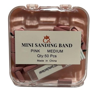 Picture of CROWN PINK MINI SANDING BANDS MEDIUM 50 PCS WITH CARBIDE