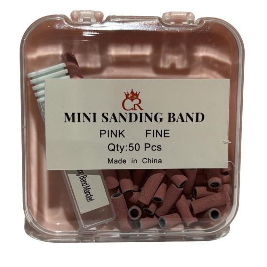 Picture of CROWN PINK MINI SANDING BANDS FINE 50 PCS WITH CARBIDE