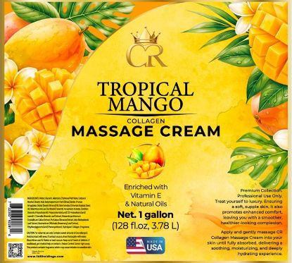 Picture of CROWN COLLAGEN MASSAGE CREAM LOTION 1 GALLON TROPICAL MANGO