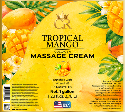 Picture of CROWN COLLAGEN MASSAGE CREAM LOTION CASE OF 4 - 1 GALLON TROPICAL MANGO