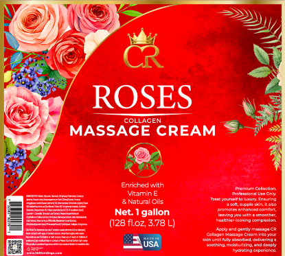 Picture of CROWN COLLAGEN MASSAGE CREAM LOTION CASE OF 4 - 1 GALLON ROSE