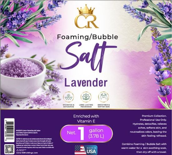 Picture of CROWN FOAMING BUBBLE SALT 1 GALLON LAVENDER