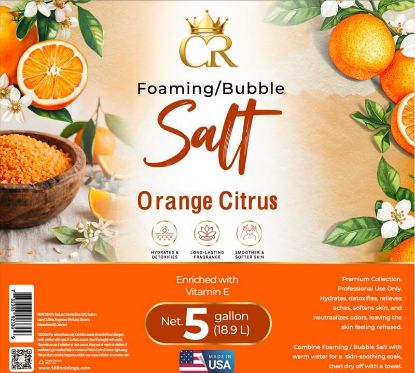 Picture of CROWN FOAMING BUBBLE SALT 5 GALLONS BUCKET ORANGE CITRUS