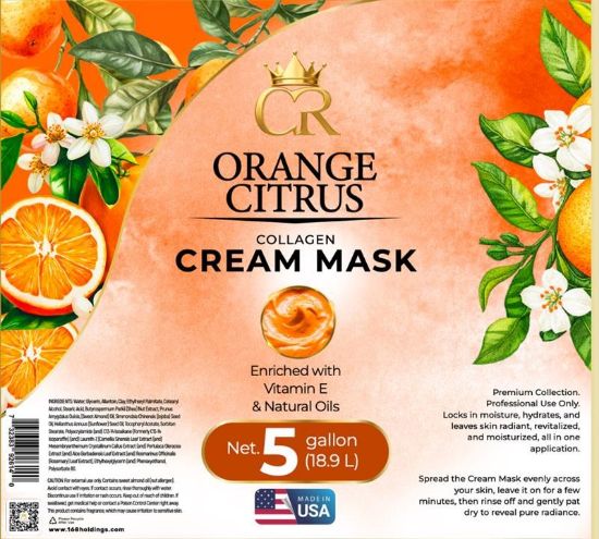 Picture of CROWN COLLAGEN CREAM MASK 5 GALLONS BUCKET ORANGE CITRUS
