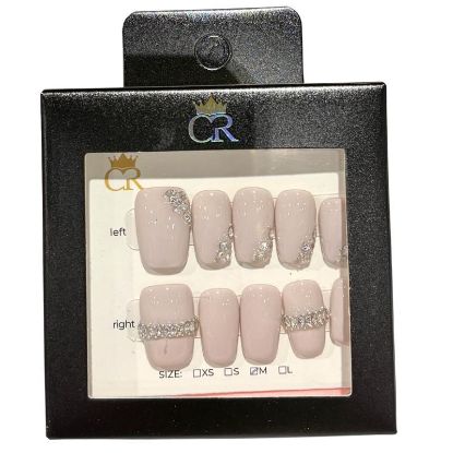 Picture of CROWN HAND PAINTED PRESS-ON NAILS STYLE D218