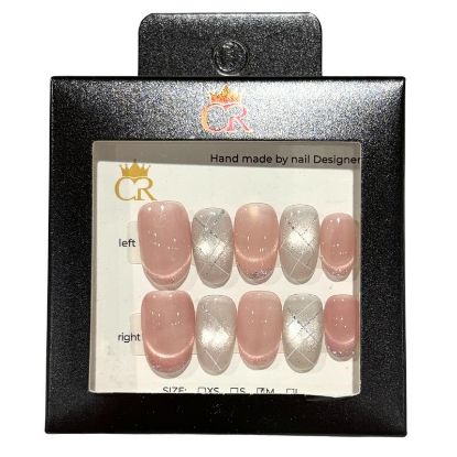 Picture of CROWN HAND PAINTED PRESS-ON NAILS STYLE
