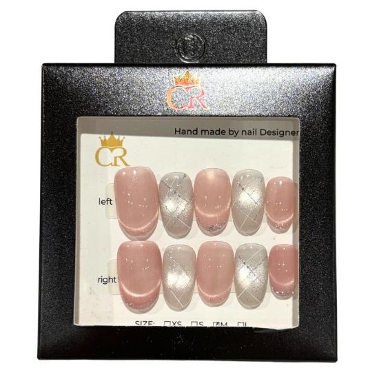 Picture of CROWN HAND PAINTED PRESS-ON NAILS STYLE