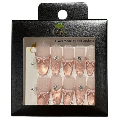 Picture of CROWN HAND PAINTED PRESS-ON NAILS STYLE E298