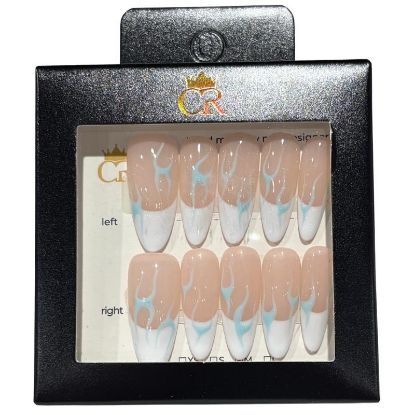 Picture of CROWN HAND PAINTED PRESS-ON NAILS STYLE DX3208